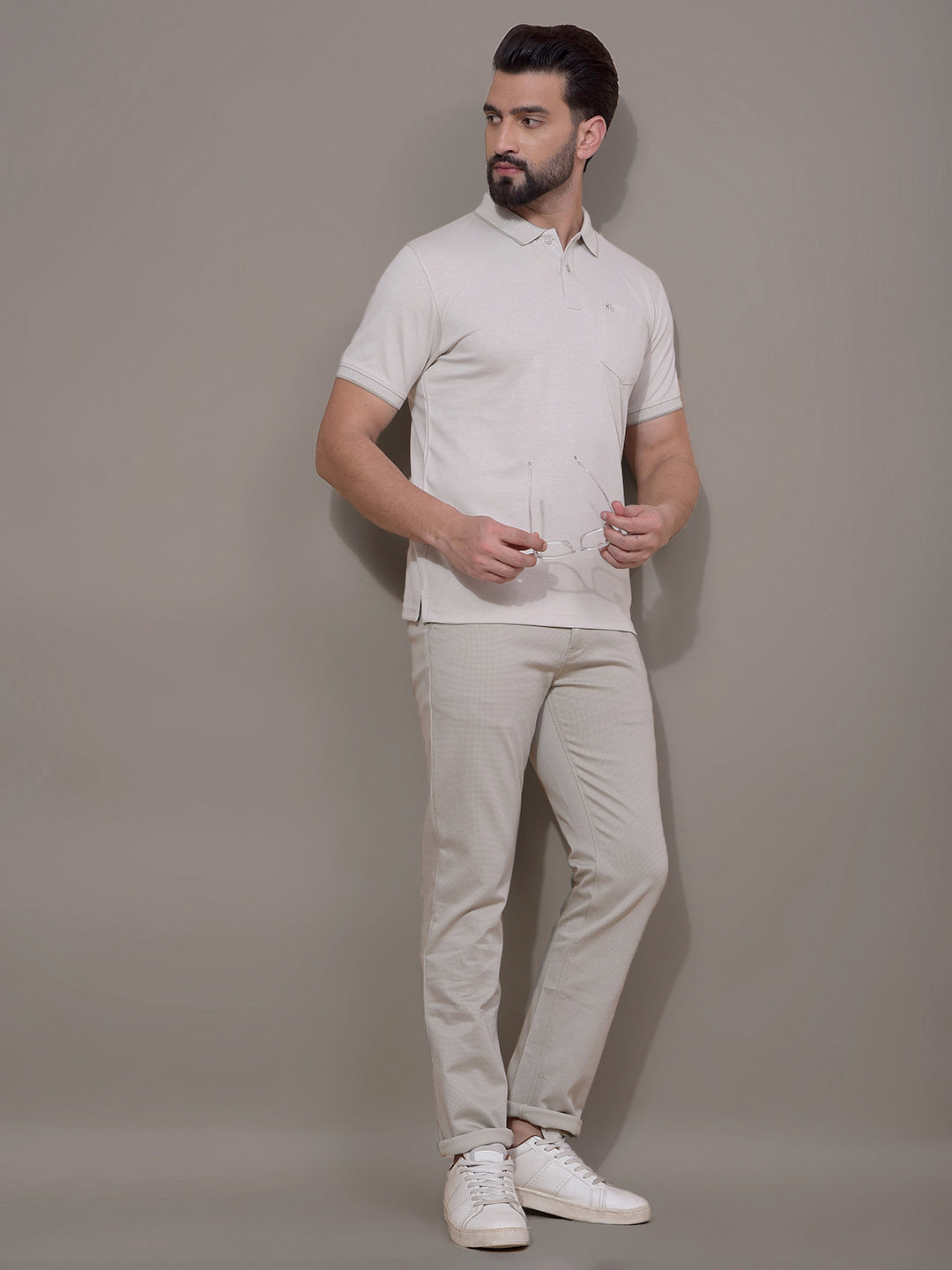 Green Polo Neck T-Shirt-Men T-Shirts-Crimsoune Club