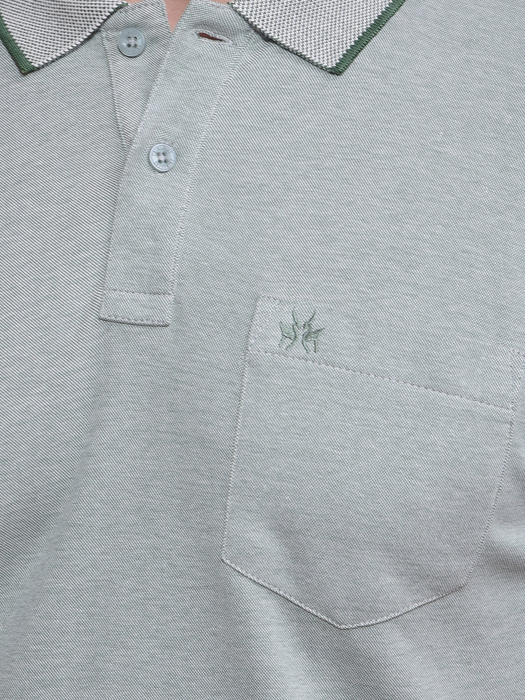 Green Polo Neck T-Shirt-Men T-Shirts-Crimsoune Club