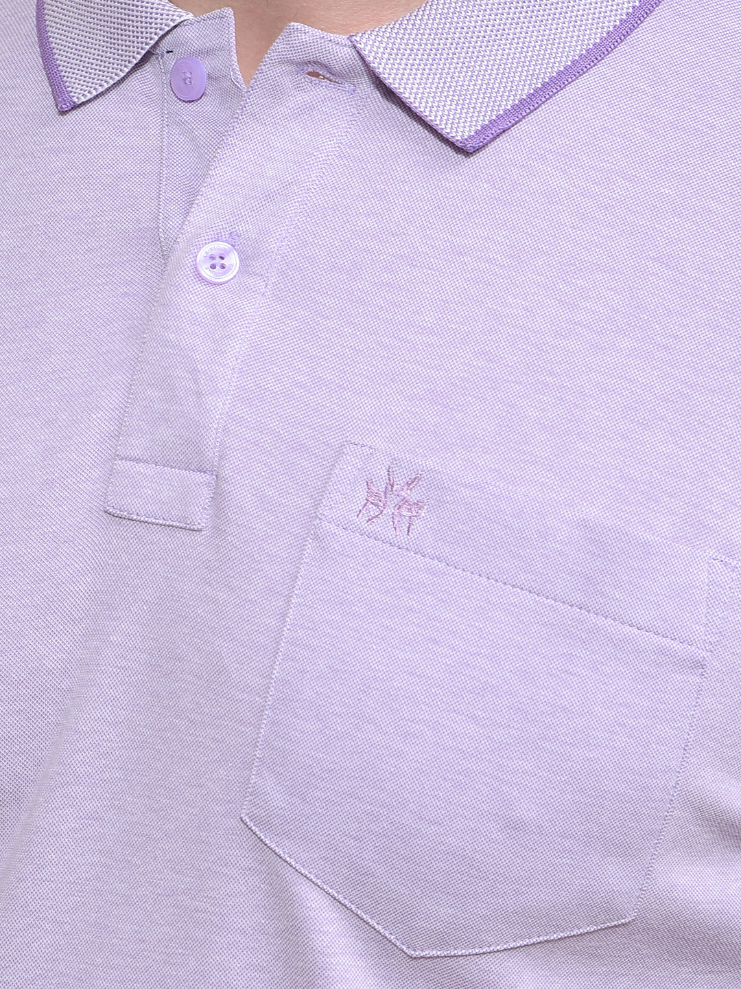 Purple Polo Neck T-Shirt-Men T-Shirts-Crimsoune Club