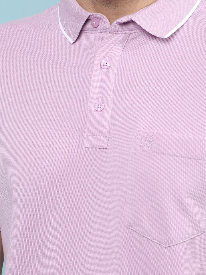 Purple Polo-Neck T-Shirt-Men T-Shirts-Crimsoune Club