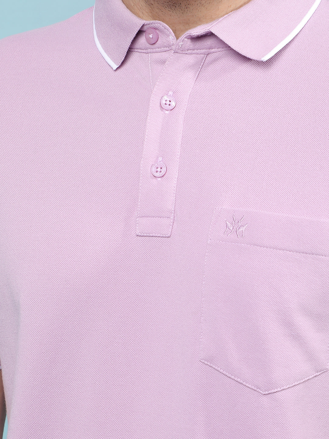 Purple Polo-Neck T-Shirt-Men T-Shirts-Crimsoune Club