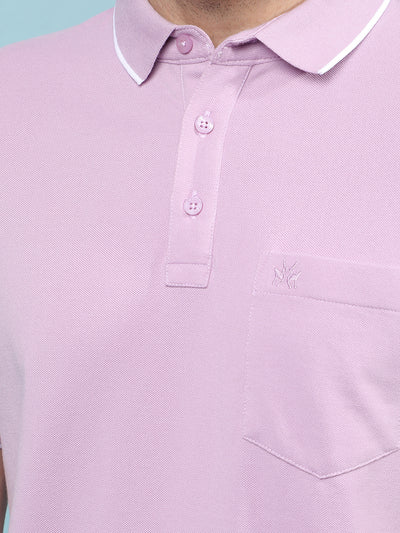 Purple Polo-Neck T-Shirt-Men T-Shirts-Crimsoune Club