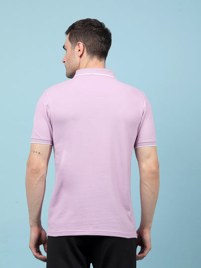 Purple Polo-Neck T-Shirt-Men T-Shirts-Crimsoune Club