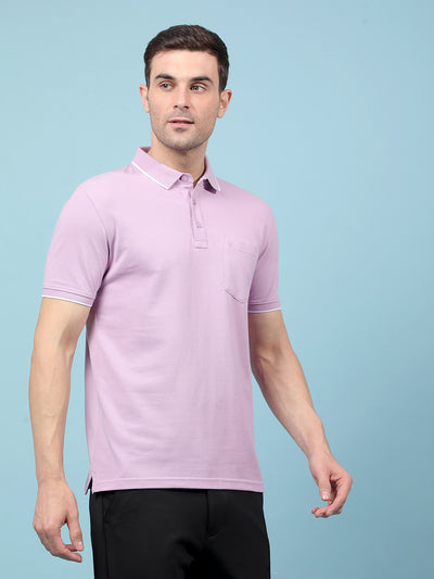 Purple Polo-Neck T-Shirt-Men T-Shirts-Crimsoune Club