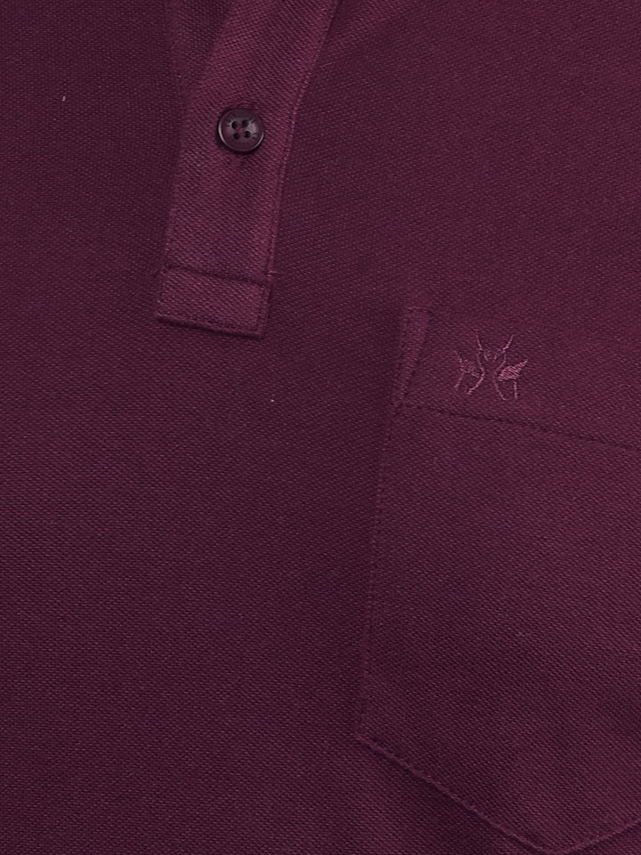 Wine Polo-Neck T-Shirt-Men T-Shirts-Crimsoune Club