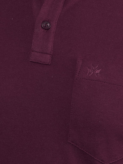 Wine Polo-Neck T-Shirt-Men T-Shirts-Crimsoune Club