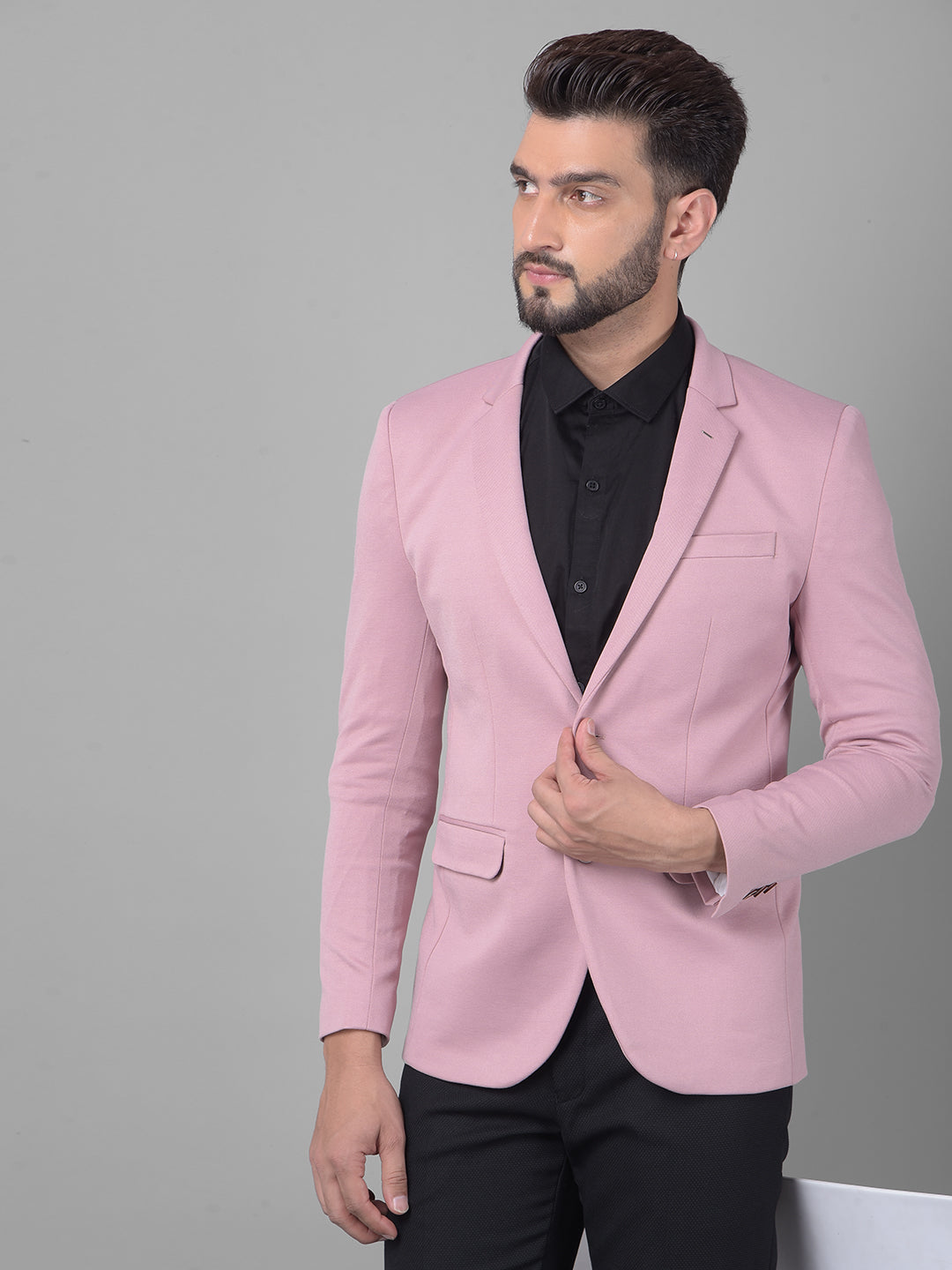 Dusty Pink Blazer-Men Blazers-Crimsoune Club