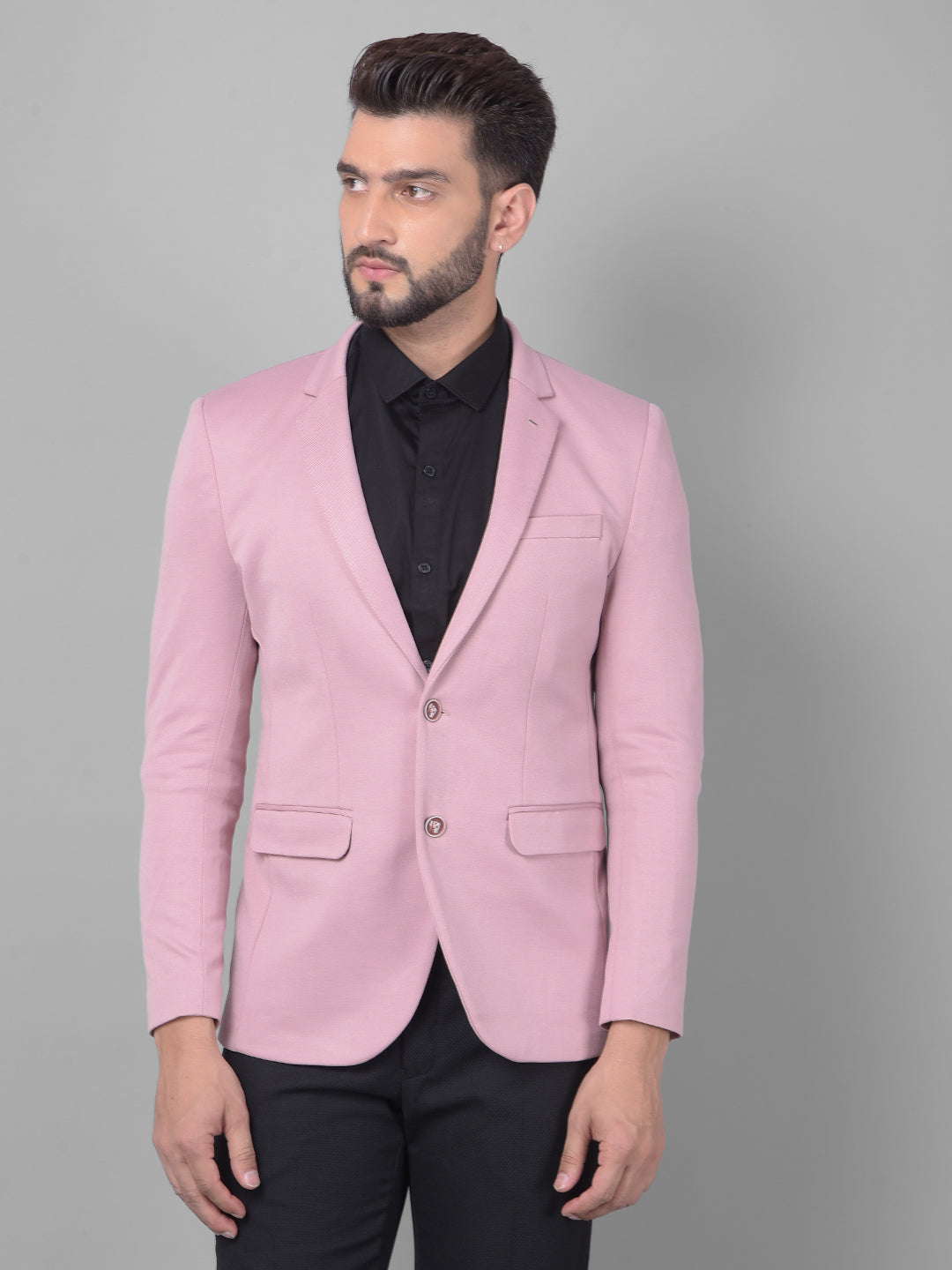 Dusty Pink Blazer-Men Blazers-Crimsoune Club