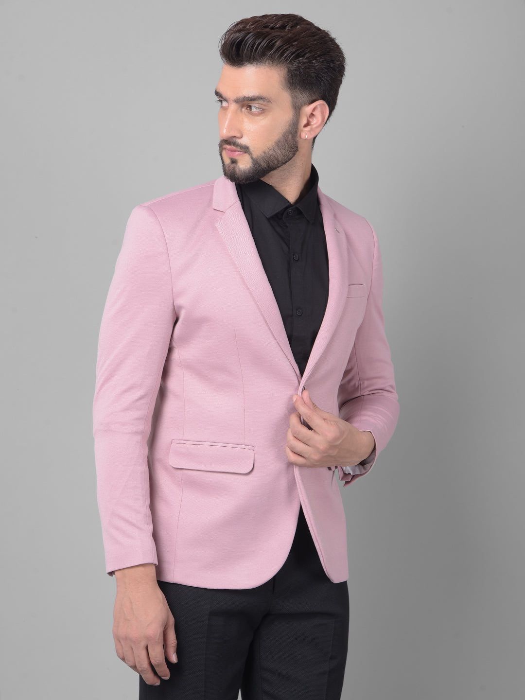 Dusty Pink Blazer-Men Blazers-Crimsoune Club