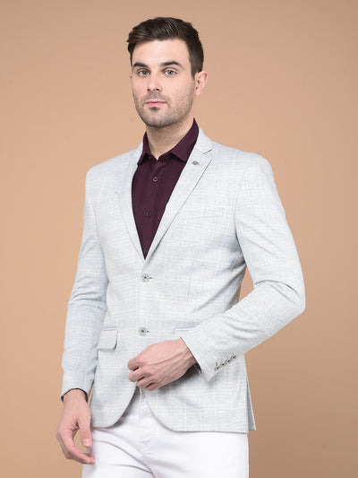 Cream Pin-Stripe Blazer-Men Blazers-Crimsoune Club