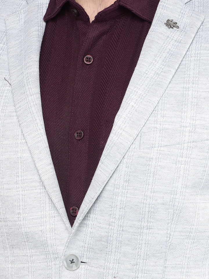 Cream Pin-Stripe Blazer-Men Blazers-Crimsoune Club
