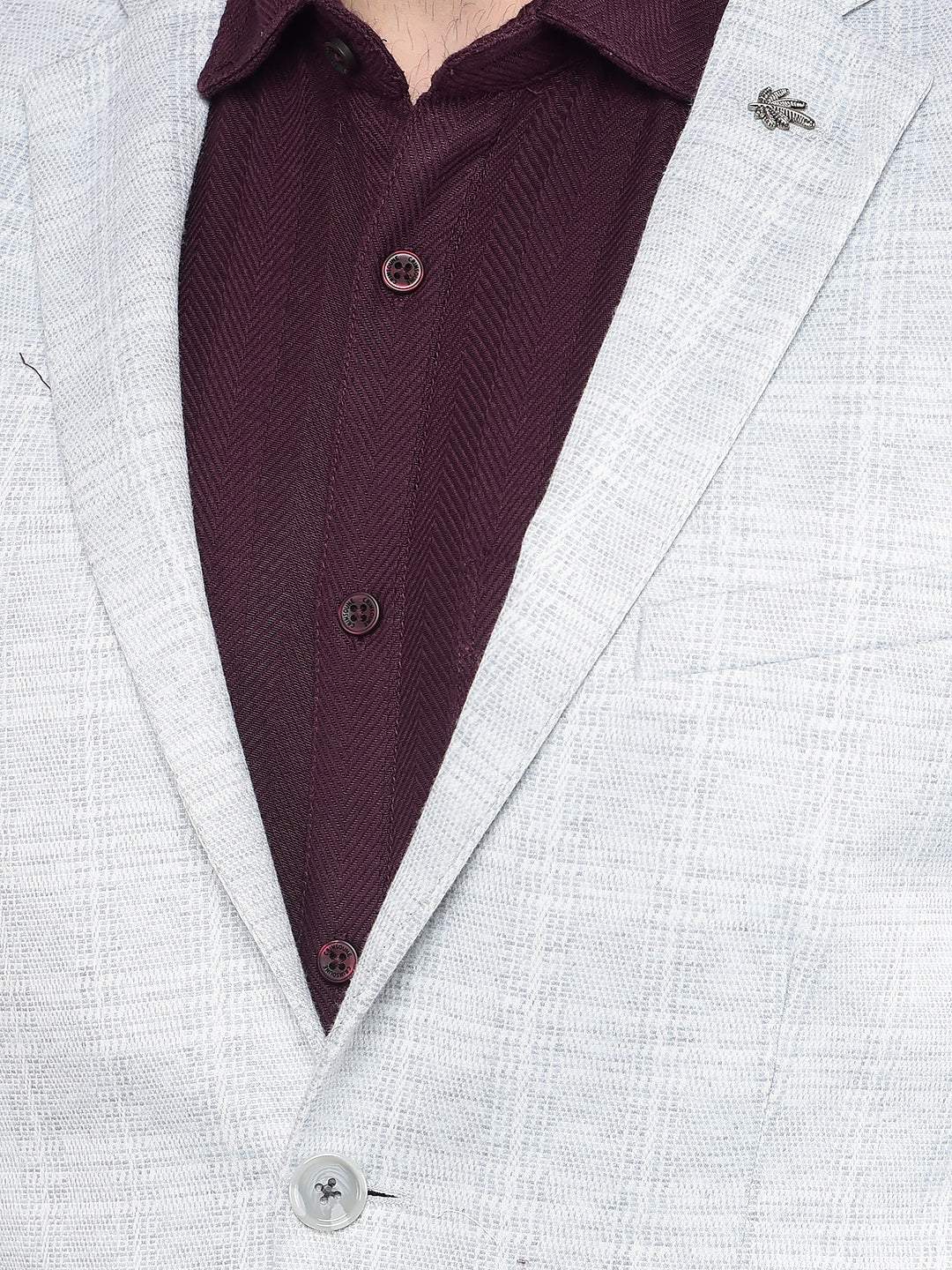 Cream Pin-Stripe Blazer-Men Blazers-Crimsoune Club