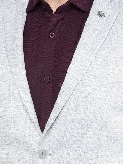 Cream Pin-Stripe Blazer-Men Blazers-Crimsoune Club