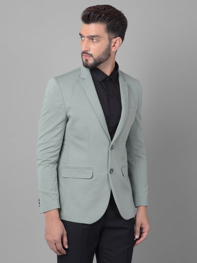 Olive Single Breasted Blazer-Men Blazers-Crimsoune Club