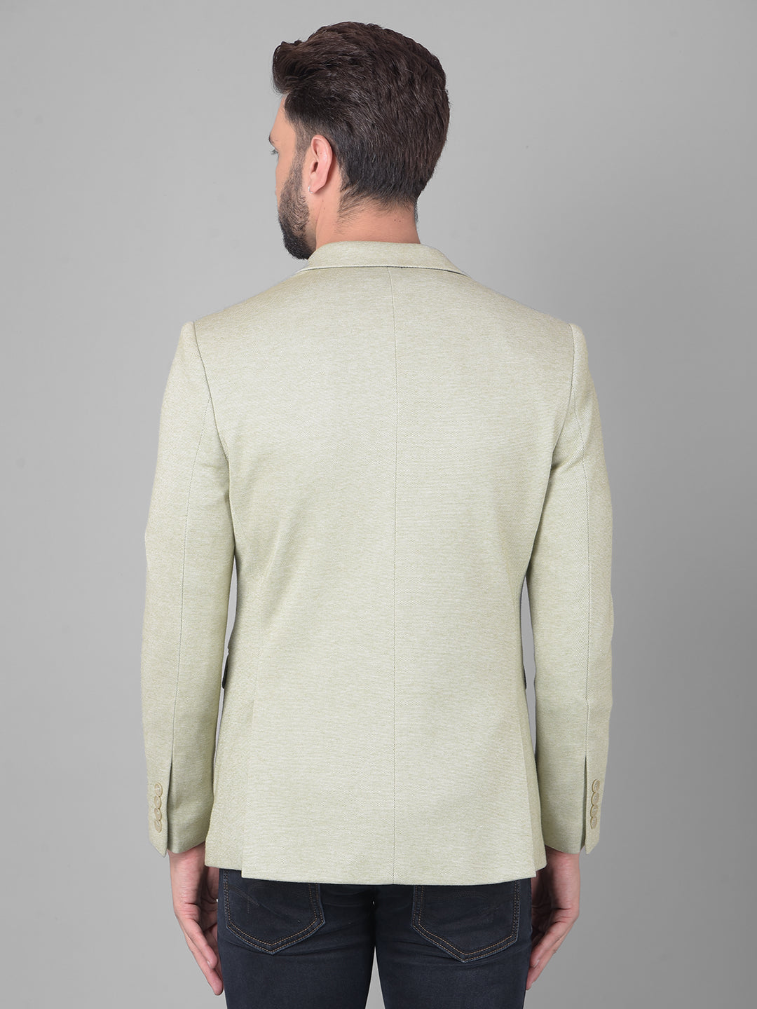 Olive Single Breasted Blazer-Men Blazers-Crimsoune Club