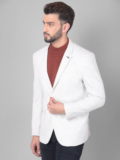 Grey Single Breasted Blazer-Men Blazers-Crimsoune Club