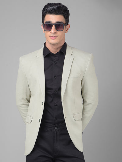 Green Single Breasted Blazer-Men Blazers-Crimsoune Club