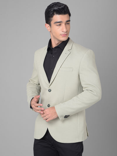 Green Single Breasted Blazer-Men Blazers-Crimsoune Club