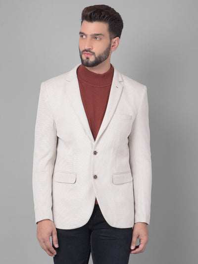 Grey Single Breasted Blazer-Men Blazers-Crimsoune Club