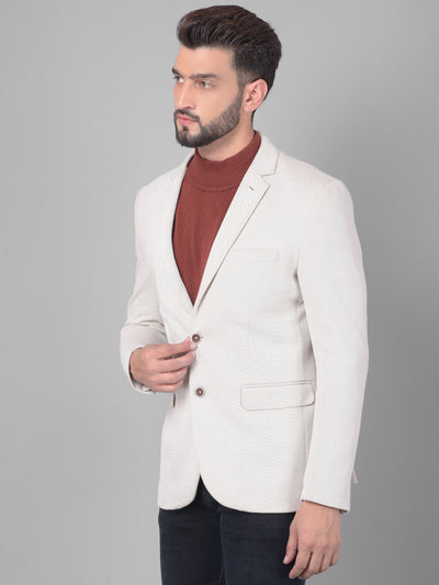 Grey Single Breasted Blazer-Men Blazers-Crimsoune Club