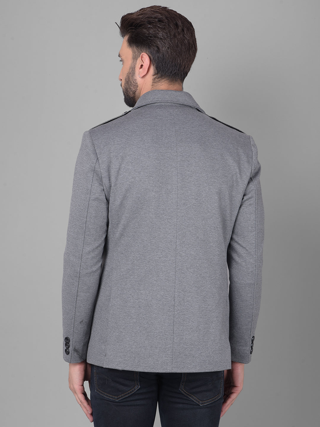 Grey Overcoat-Men Coats-Crimsoune Club