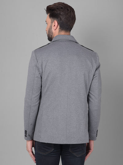 Grey Overcoat-Men Coats-Crimsoune Club