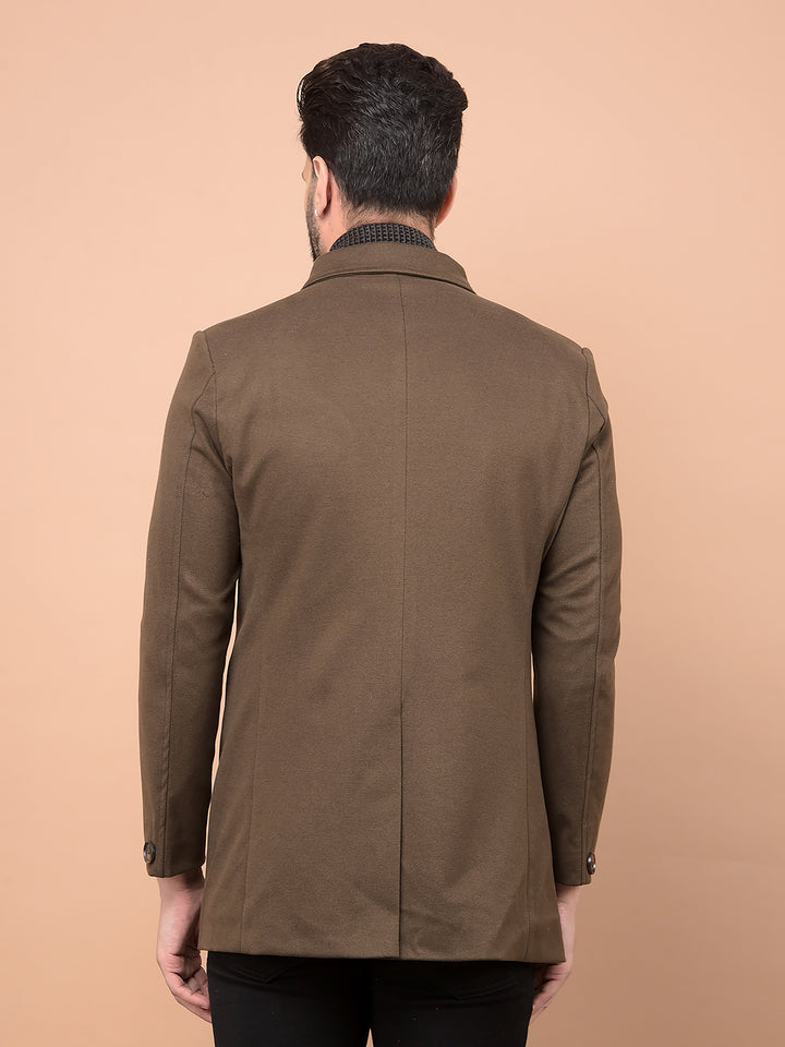 Brown Overcoat-Men Coats-Crimsoune Club