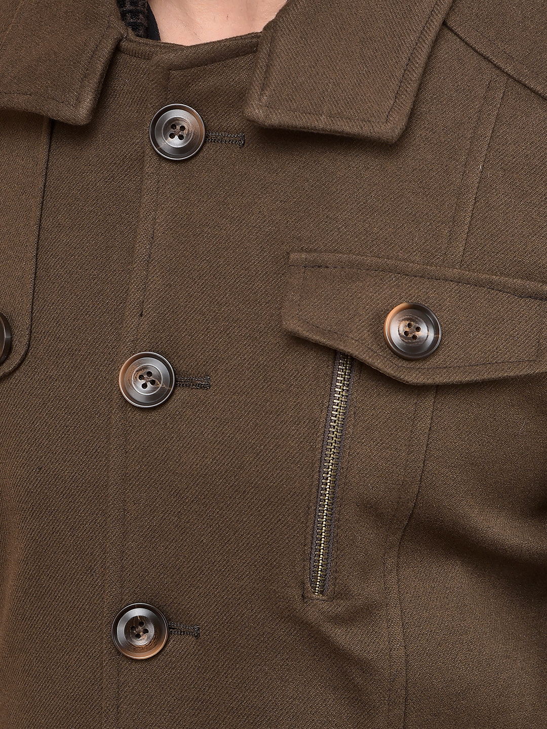 Brown Overcoat-Men Coats-Crimsoune Club