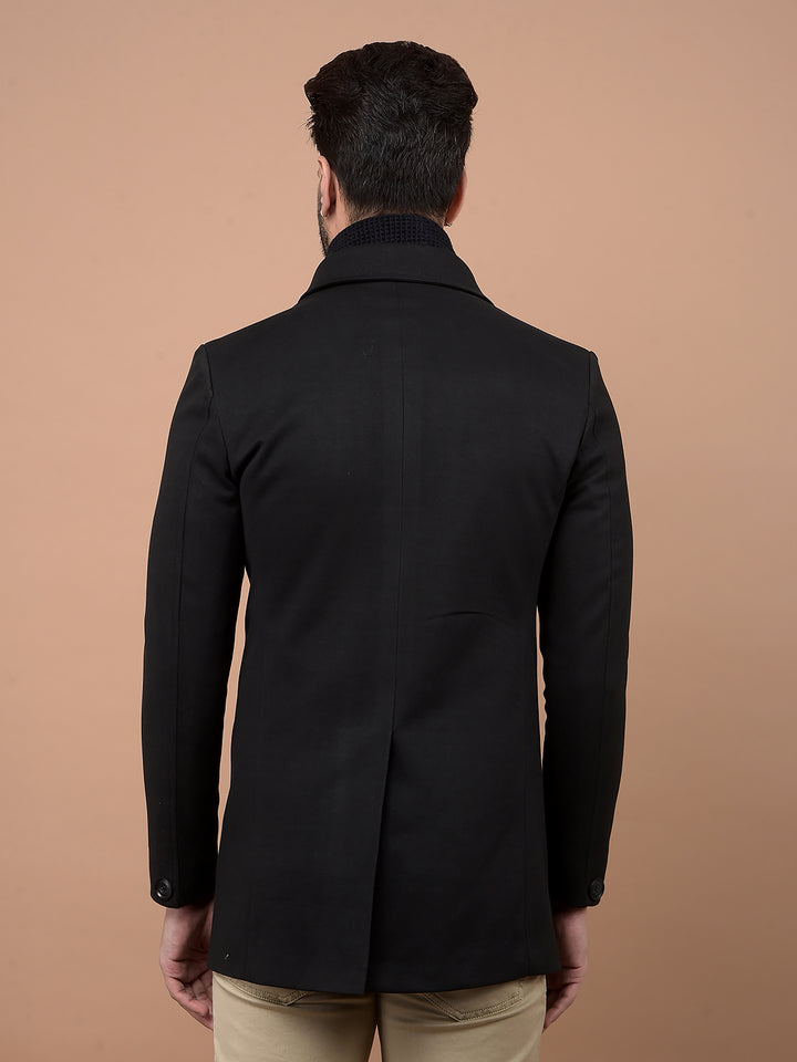 Black Overcoat-Men Coats-Crimsoune Club