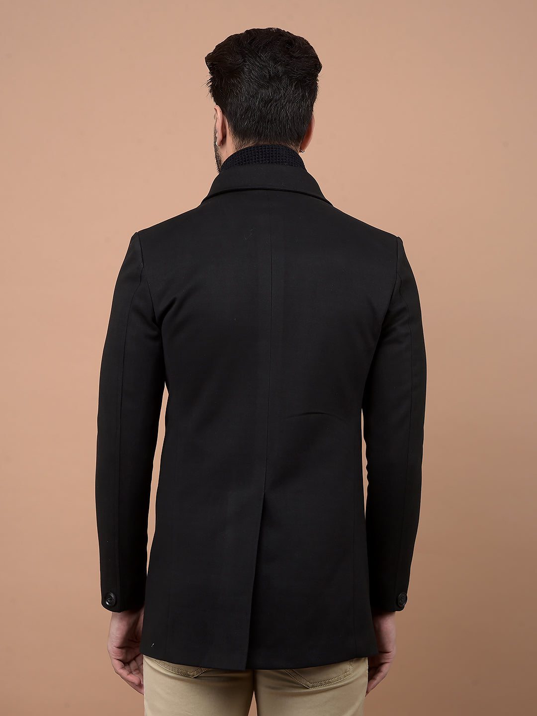 Black Overcoat-Men Coats-Crimsoune Club