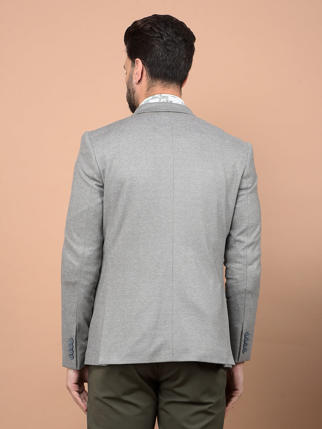Green Single Breasted Blazer-Men Blazers-Crimsoune Club