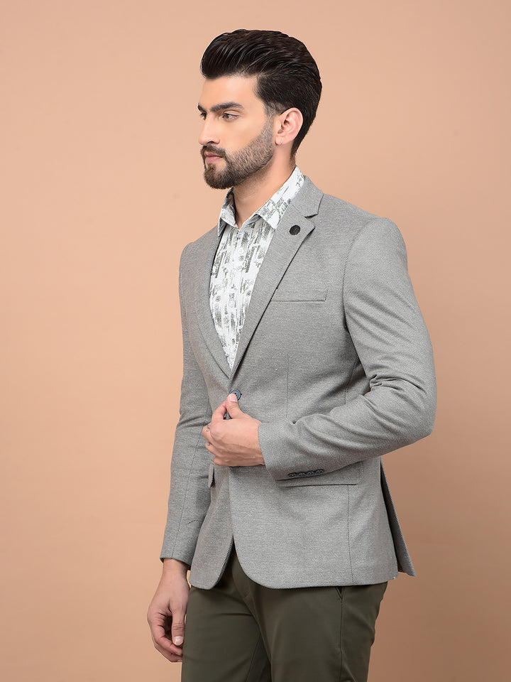 Green Single Breasted Blazer-Men Blazers-Crimsoune Club