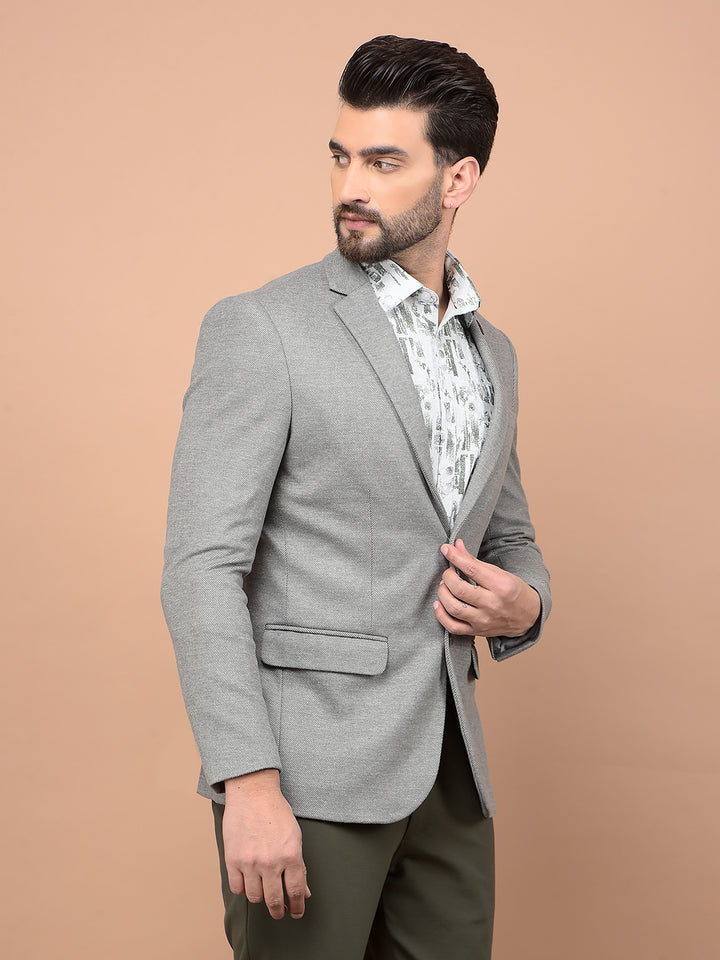Green Single Breasted Blazer-Men Blazers-Crimsoune Club