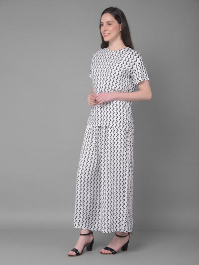 White Set Co-Ord-Women Set Co-ords-Crimsoune Club