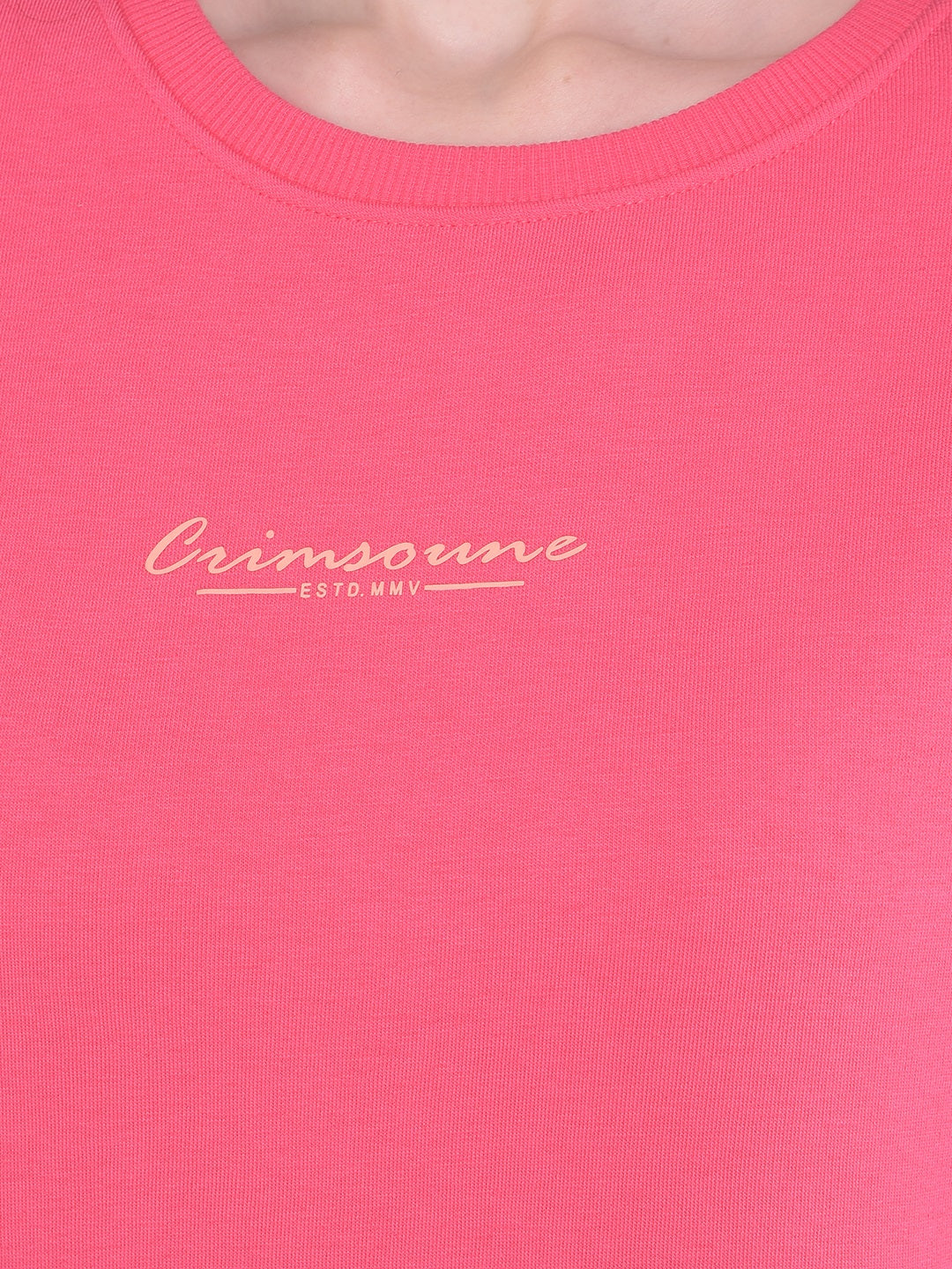 Red Printed Sweatshirt-Women Sweatshirts-Crimsoune Club