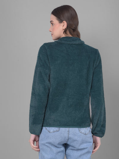 Green Sweatshirt-Women Sweatshirts-Crimsoune Club