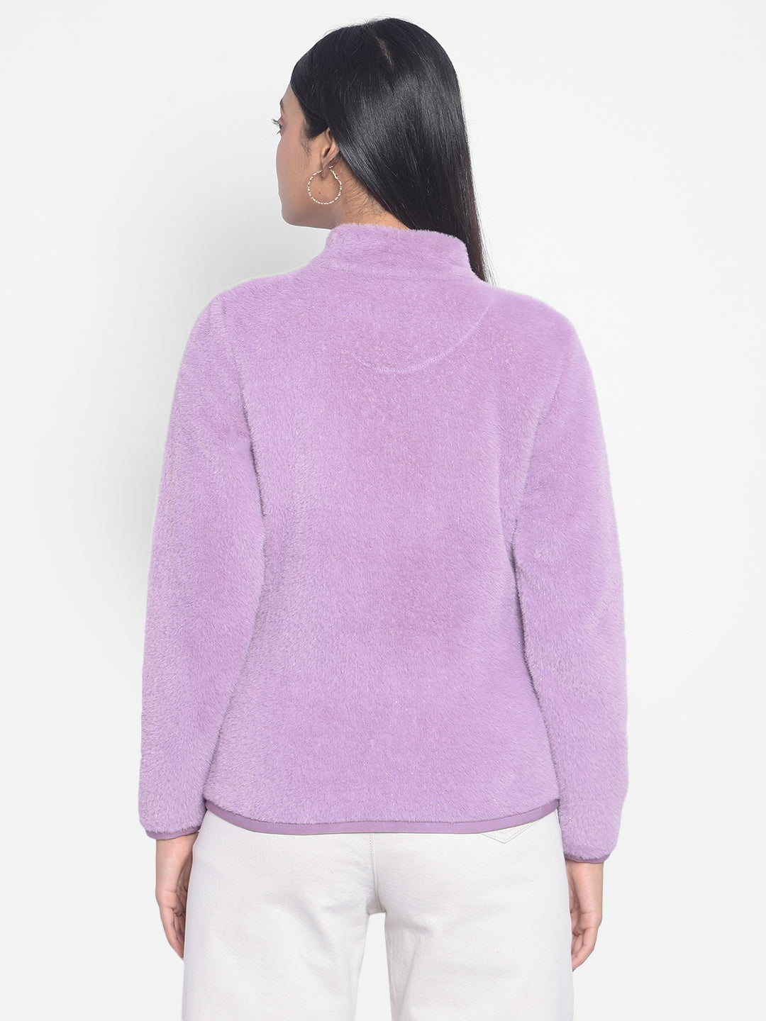 Purple Front Open SweatShirts-Women SweatShirtss-Crimsoune Club