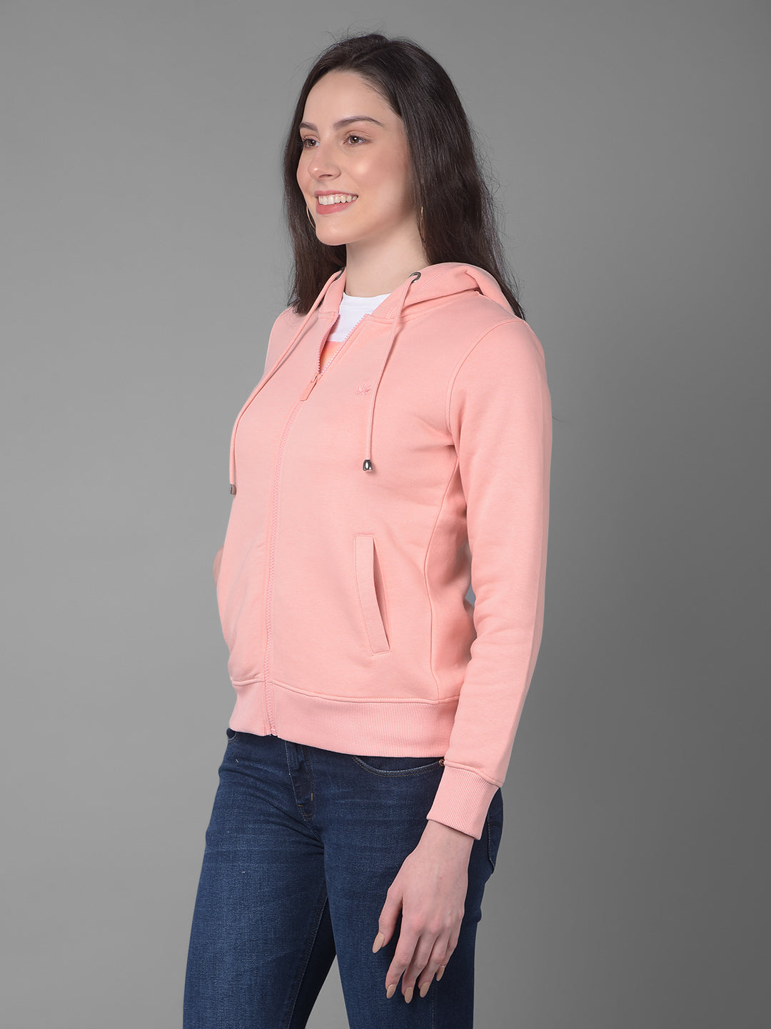 Peach SweatShirt-Women Sweatshirts-Crimsoune Club