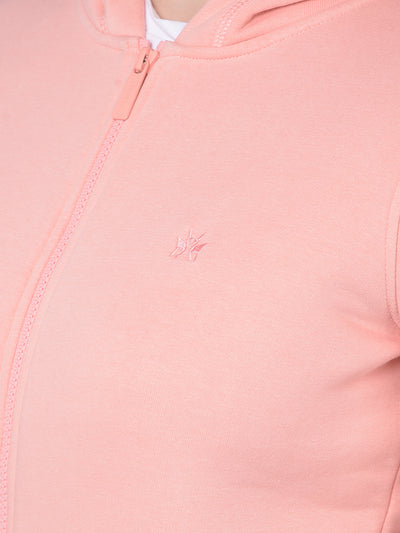 Peach SweatShirt-Women Sweatshirts-Crimsoune Club