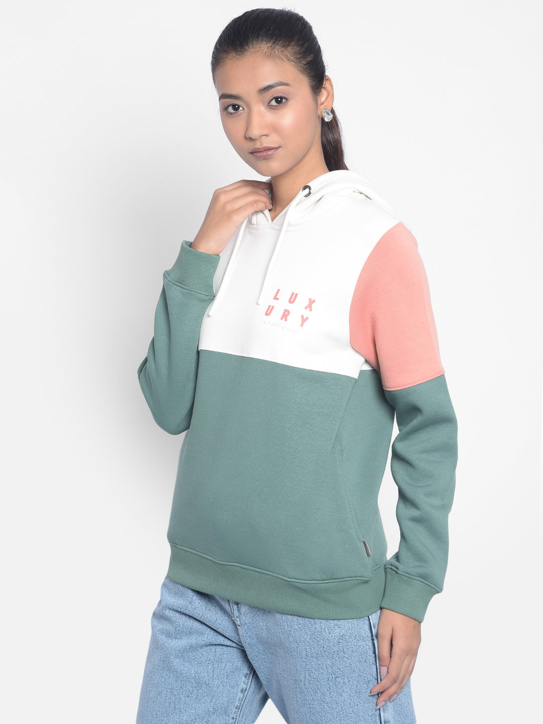 Multi Coloured Hooded SweatShirts-Women SweatShirtss-Crimsoune Club