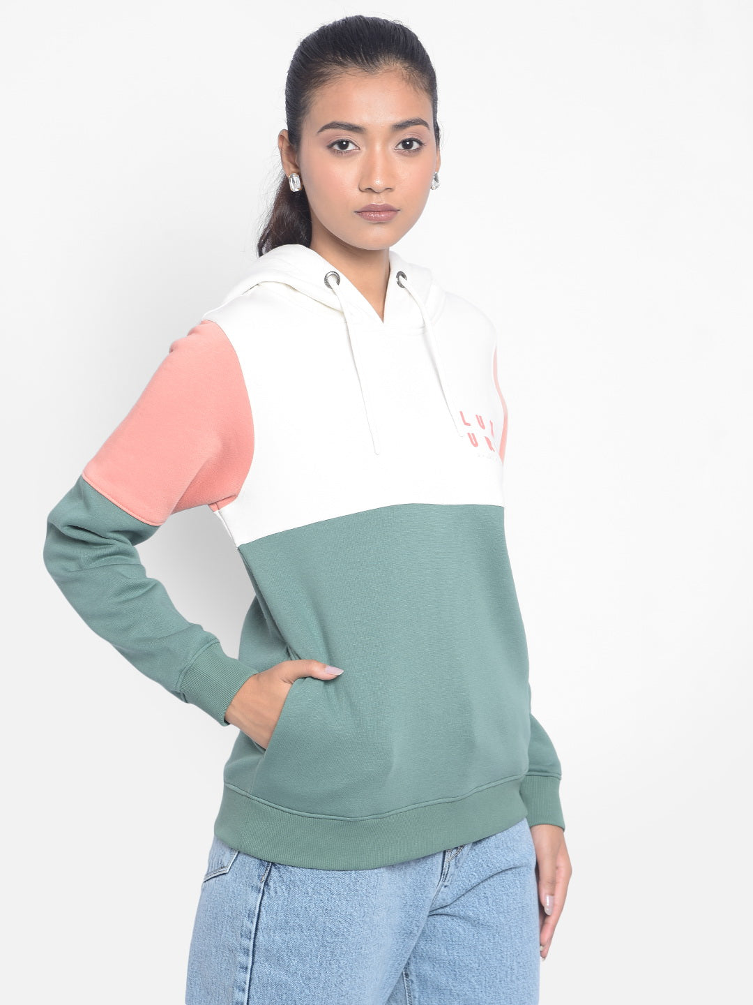 Multi Coloured Hooded SweatShirts-Women SweatShirtss-Crimsoune Club