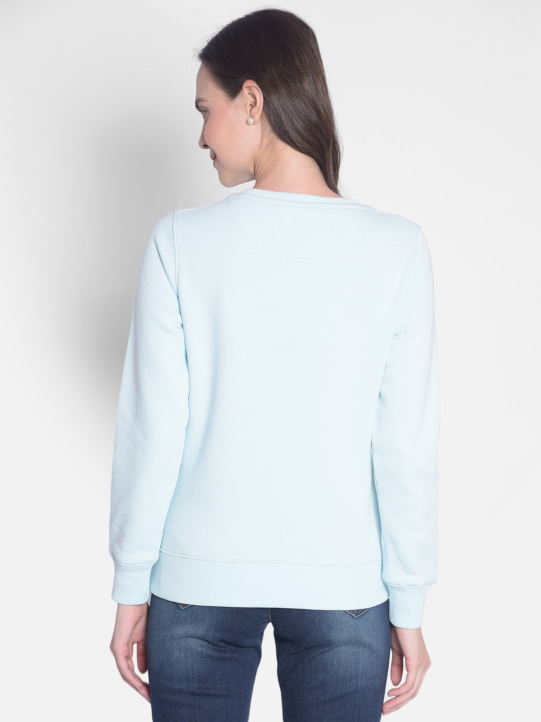 Blue Sweatshirt-Women Sweatshirts-Crimsoune Club