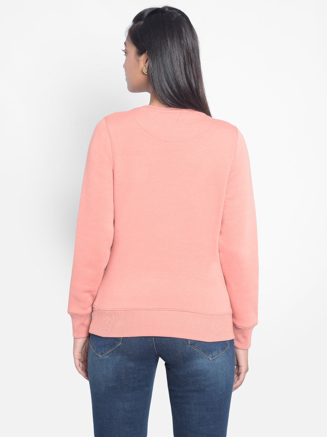 Peach SweatShirts-Women SweatShirtss-Crimsoune Club