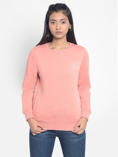 Peach SweatShirts-Women SweatShirtss-Crimsoune Club