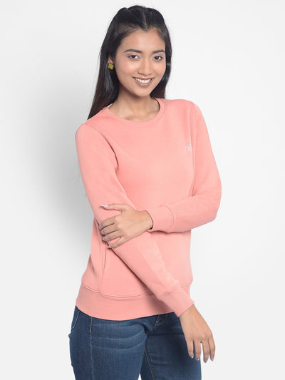 Peach SweatShirts-Women SweatShirtss-Crimsoune Club