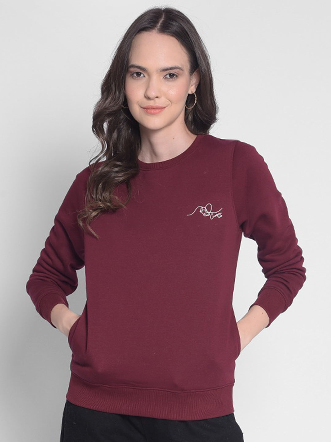 Wine Sweatshirt-Women Sweatshirts-Crimsoune Club