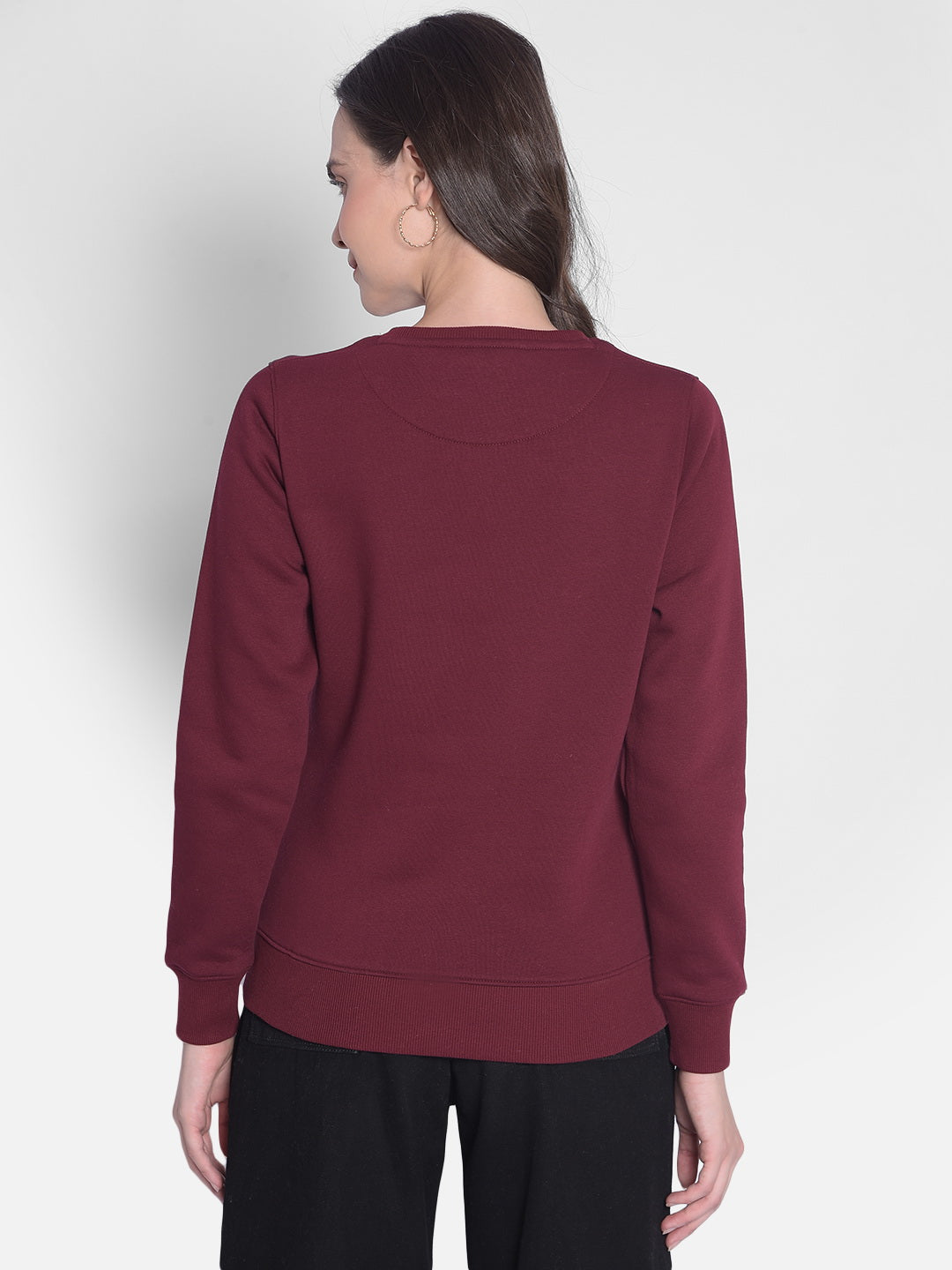 Wine Sweatshirt-Women Sweatshirts-Crimsoune Club