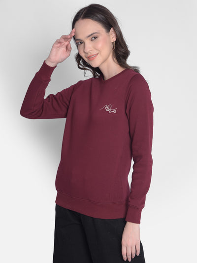 Wine Sweatshirt-Women Sweatshirts-Crimsoune Club