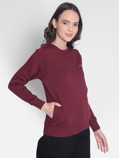 Wine Sweatshirt-Women Sweatshirts-Crimsoune Club