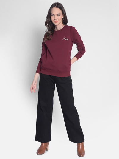 Wine Sweatshirt-Women Sweatshirts-Crimsoune Club